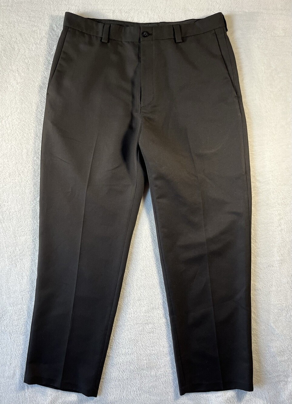 Kenneth Cole Reaction Dress Pants Mens 36x32 Flat Front Striped Black